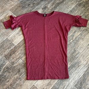 Bobeau red tee shirt dress